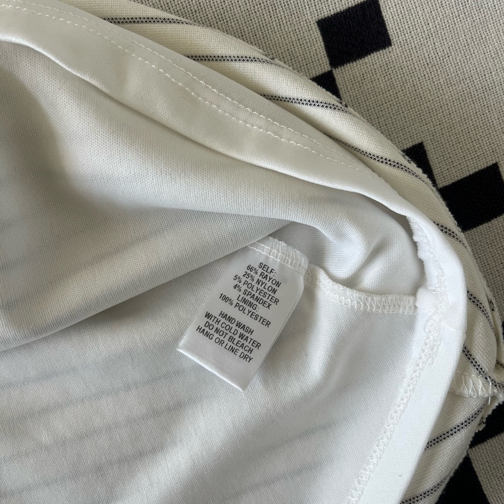 Lulu’s Striped White and Gray Women's Summer Dress - Picture 7 of 7